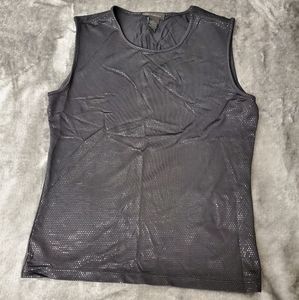 Express black shiny metallic full coverage tank